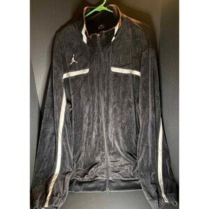Air Jordan Mens 2XLT Full Zip Fleece Black Track Jacket Y2K